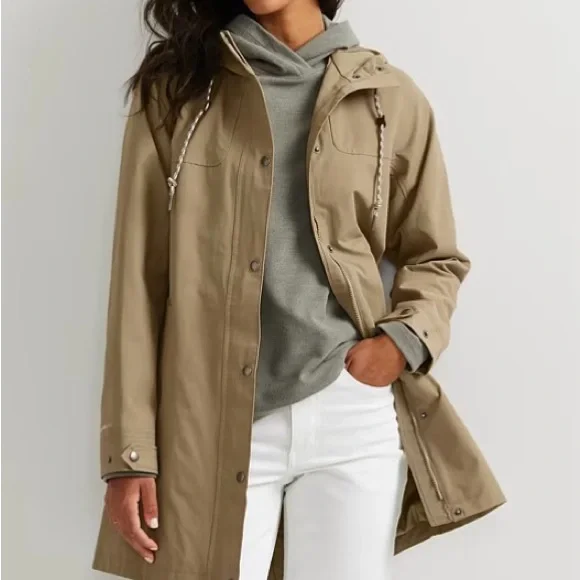 Eddie Bauer | Like New Charly Tan Waterproof Rain Jacket Small - Picture 1 of 7